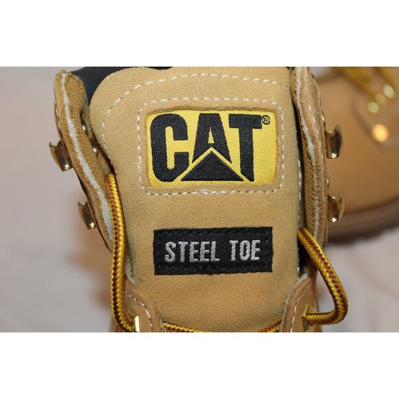 NEW CAT Caterpillar Men's‎ Second Shift Steel Toe Work Boots Honey Brown Sz 10 - Picture 5 of 7